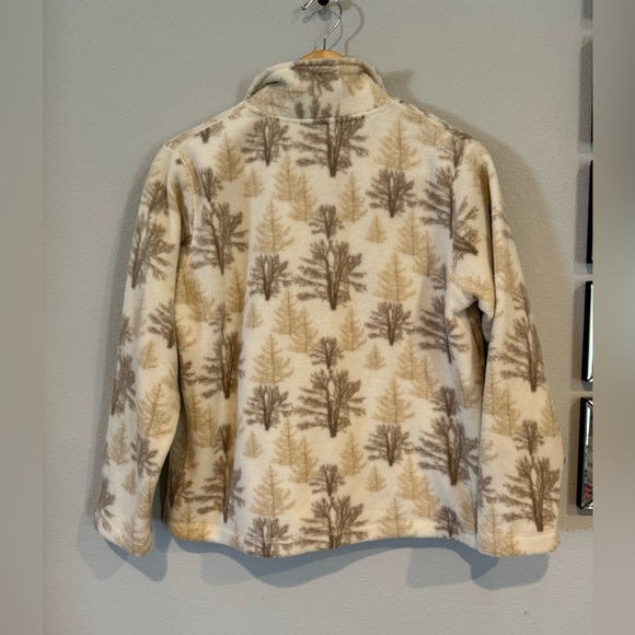St. John’s Bay Cream Forest Zip Jacket Sz Petite‎ Medium - Picture 2 of 3